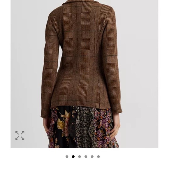 Lauren Ralph Lauren Brown Plaid Blazer - Picture 4 of 13